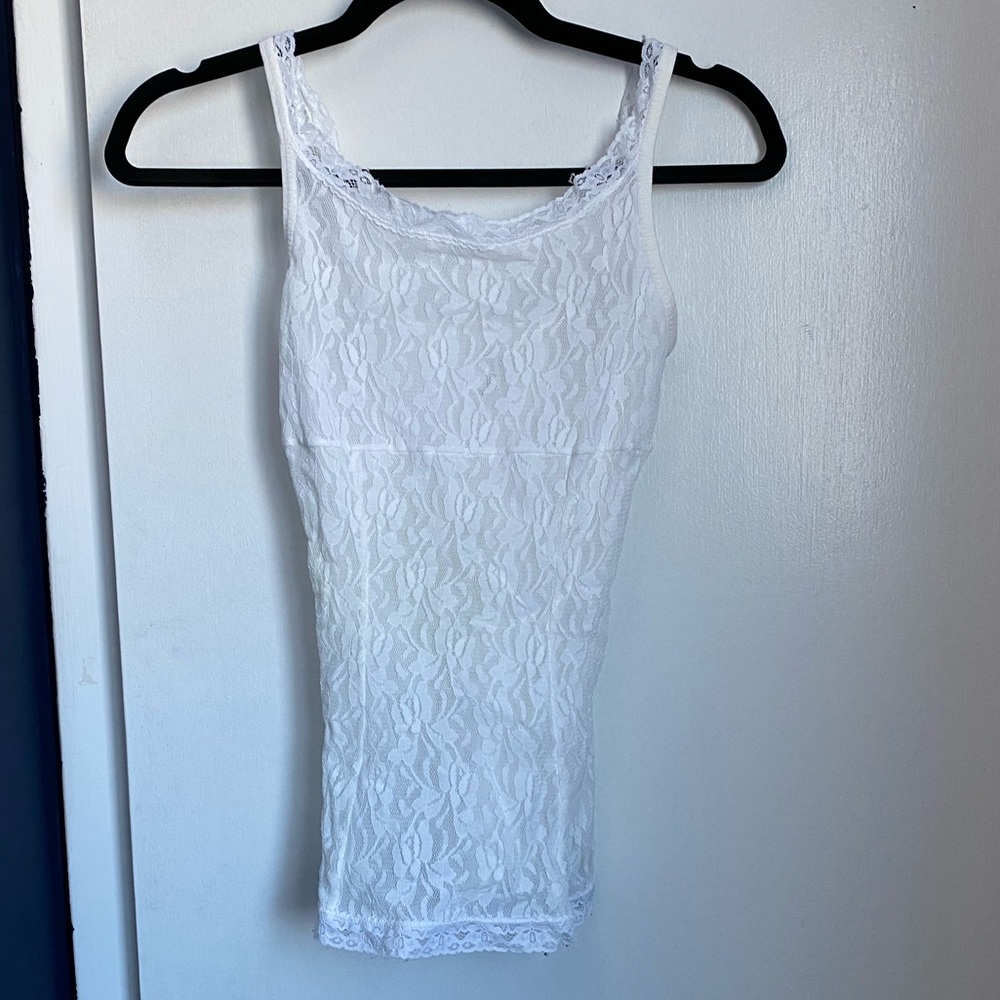 White lace tank top undershirt camisole